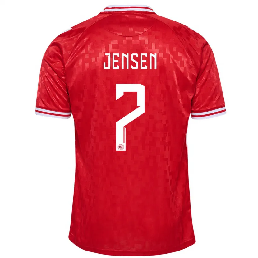 Danxen Damen Dänemark Mathias Jensen #7 Rot Heimtrikot Trikot 24-26 T-Shirt Schweiz