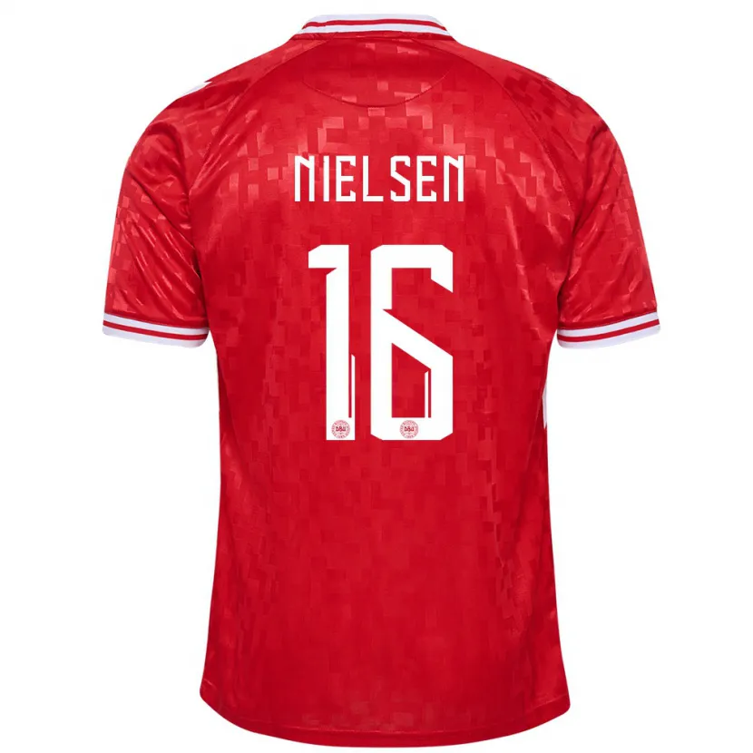 Danxen Damen Dänemark Magnus Nielsen #16 Rot Heimtrikot Trikot 24-26 T-Shirt Schweiz