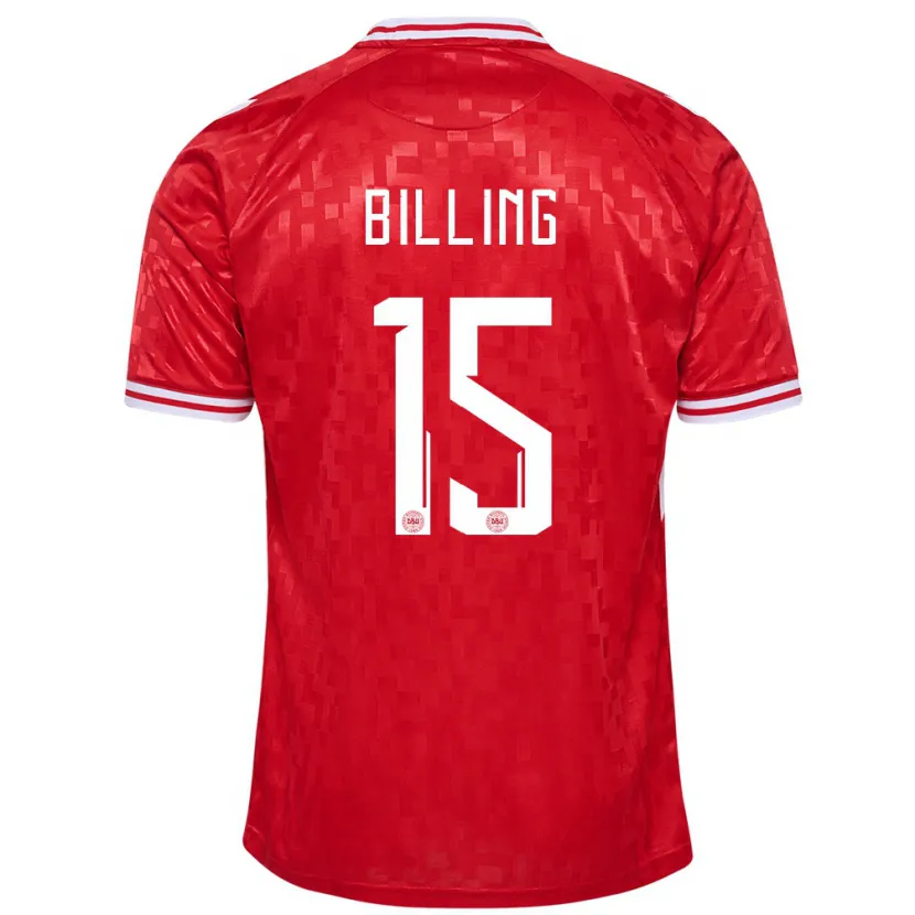 Danxen Damen Dänemark Philip Billing #15 Rot Heimtrikot Trikot 24-26 T-Shirt Schweiz