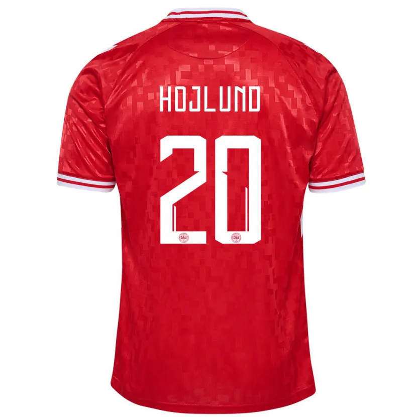 Danxen Damen Dänemark Rasmus Hojlund #20 Rot Heimtrikot Trikot 24-26 T-Shirt Schweiz