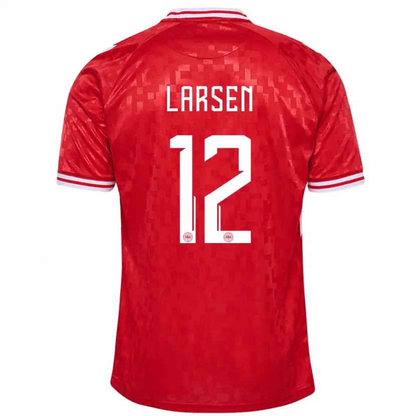 Danxen Damen Dänemark Stine Larsen #12 Rot Heimtrikot Trikot 24-26 T-Shirt Schweiz
