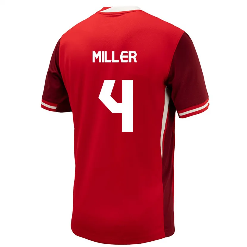 Danxen Damen Kanada Kamal Miller #4 Rot Heimtrikot Trikot 24-26 T-Shirt Schweiz
