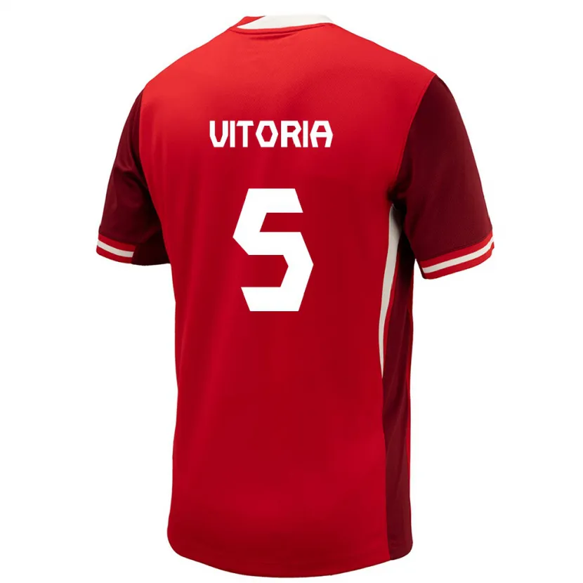 Danxen Damen Kanada Steven Vitória #5 Rot Heimtrikot Trikot 24-26 T-Shirt Schweiz