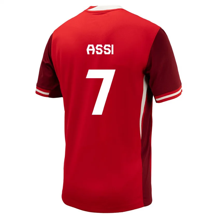 Danxen Damen Kanada Jean-Aniel Assi #7 Rot Heimtrikot Trikot 24-26 T-Shirt Schweiz