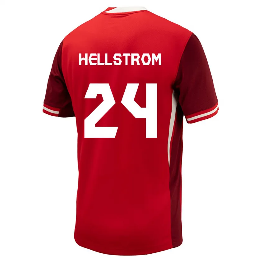 Danxen Damen Kanada Jenna Hellstrom #24 Rot Heimtrikot Trikot 24-26 T-Shirt Schweiz