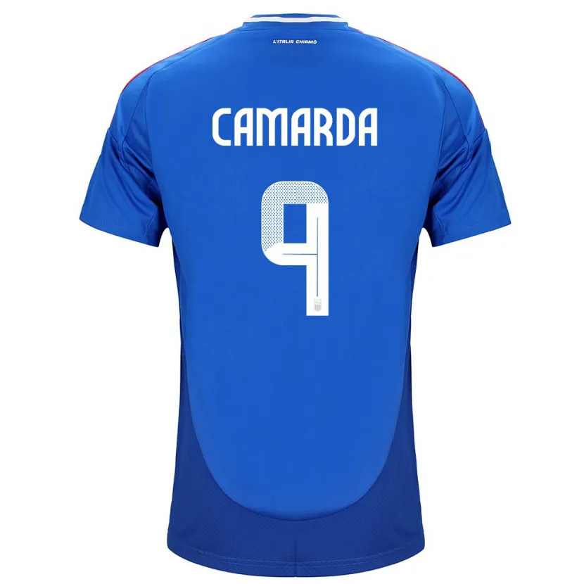Danxen Damen Italien Francesco Camarda #9 Blau Heimtrikot Trikot 24-26 T-Shirt Schweiz