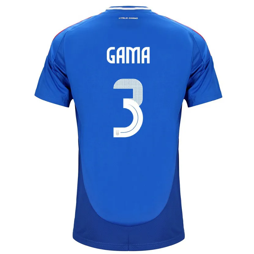 Danxen Damen Italien Sara Gama #3 Blau Heimtrikot Trikot 24-26 T-Shirt Schweiz