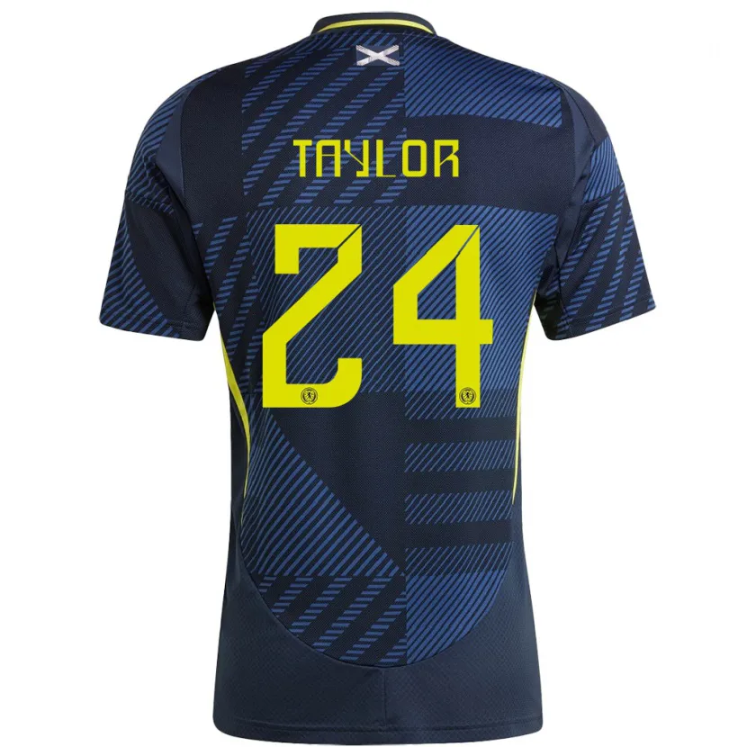 Danxen Damen Schottland Greg Taylor #24 Dunkelblau Heimtrikot Trikot 24-26 T-Shirt Schweiz