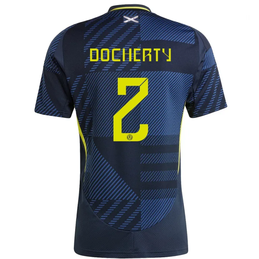 Danxen Damen Schottland Nicola Docherty #2 Dunkelblau Heimtrikot Trikot 24-26 T-Shirt Schweiz