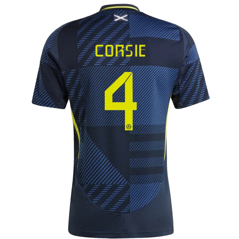 Danxen Damen Schottland Rachel Corsie #4 Dunkelblau Heimtrikot Trikot 24-26 T-Shirt Schweiz