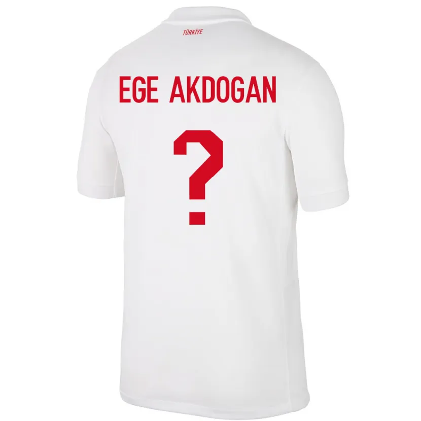 Danxen Damen Türkei Hasan Ege Akdoğan #0 Weiß Heimtrikot Trikot 24-26 T-Shirt Schweiz