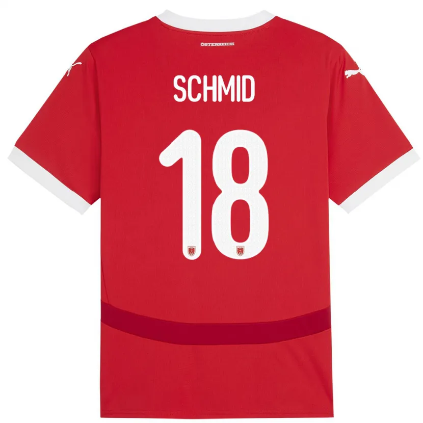 Danxen Damen Österreich Romano Schmid #18 Rot Heimtrikot Trikot 24-26 T-Shirt Schweiz