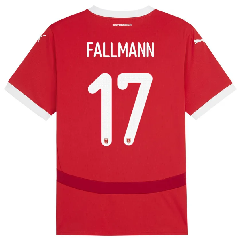 Danxen Damen Österreich Pascal Fallmann #17 Rot Heimtrikot Trikot 24-26 T-Shirt Schweiz