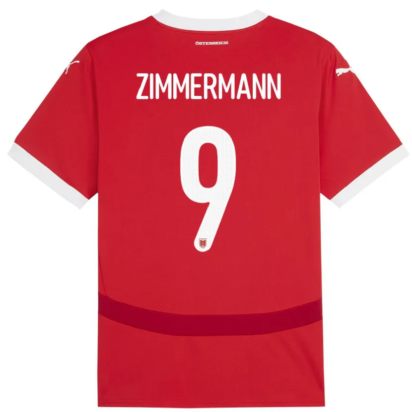 Danxen Damen Österreich Bernhard Zimmermann #9 Rot Heimtrikot Trikot 24-26 T-Shirt Schweiz