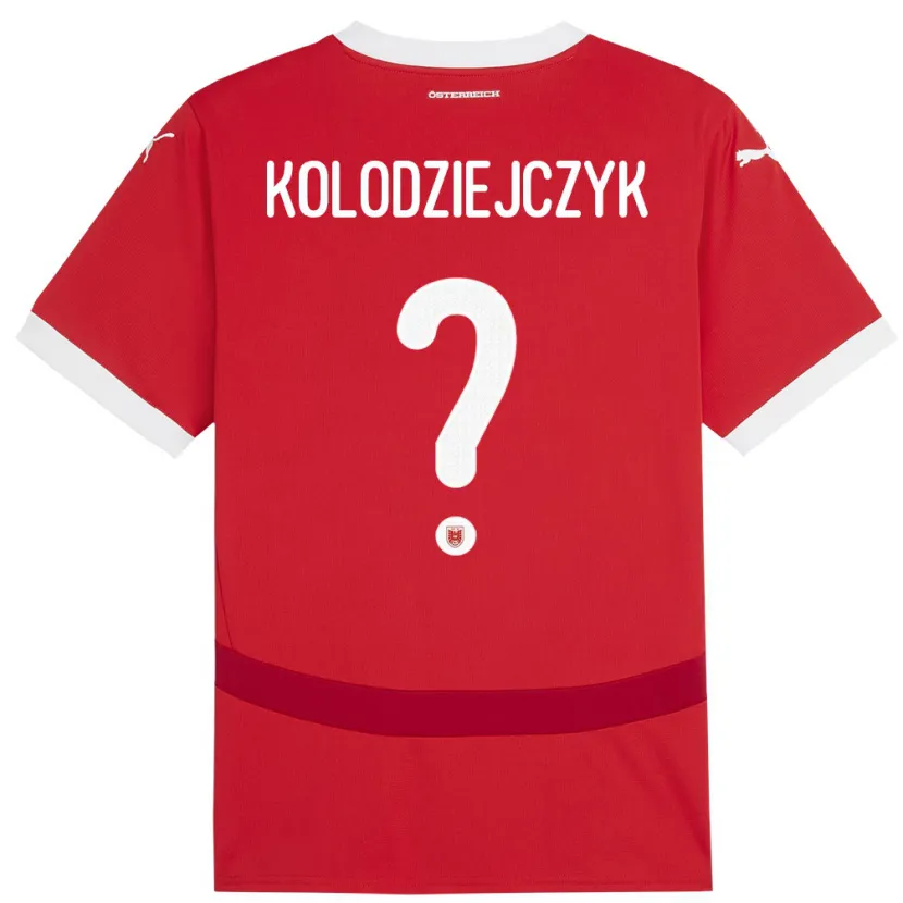 Danxen Damen Österreich Marek Kolodziejczyk #0 Rot Heimtrikot Trikot 24-26 T-Shirt Schweiz