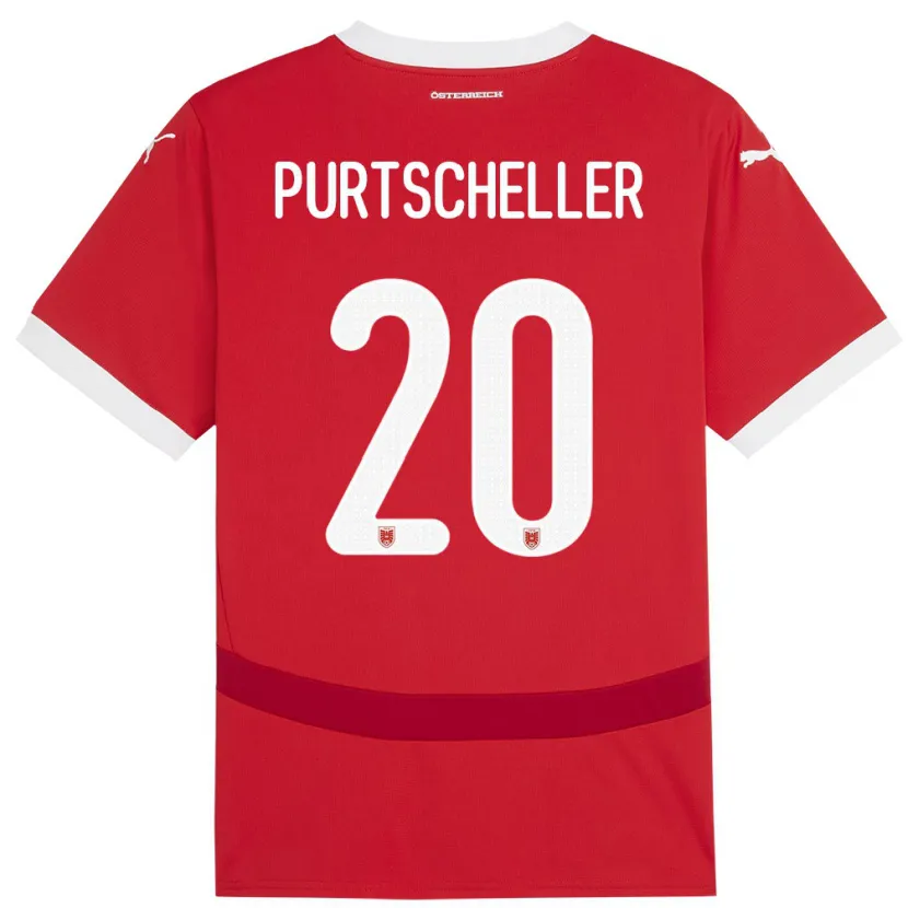 Danxen Damen Österreich Lilli Purtscheller #20 Rot Heimtrikot Trikot 24-26 T-Shirt Schweiz