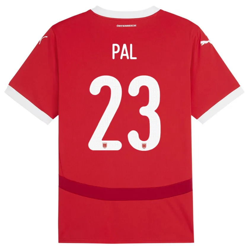 Danxen Damen Österreich Jasmin Pal #23 Rot Heimtrikot Trikot 24-26 T-Shirt Schweiz