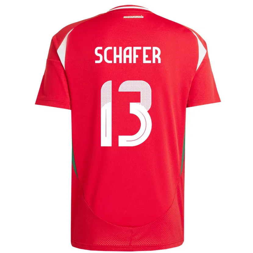 Danxen Damen Ungarn András Schäfer #13 Rot Heimtrikot Trikot 24-26 T-Shirt Schweiz