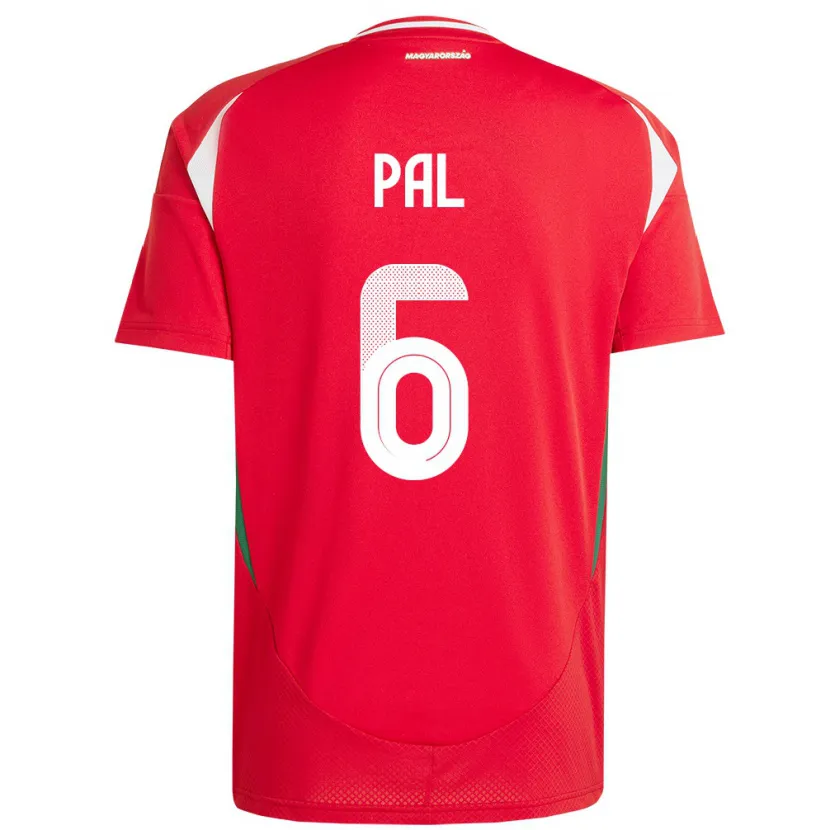 Danxen Damen Ungarn Barna Pál #6 Rot Heimtrikot Trikot 24-26 T-Shirt Schweiz