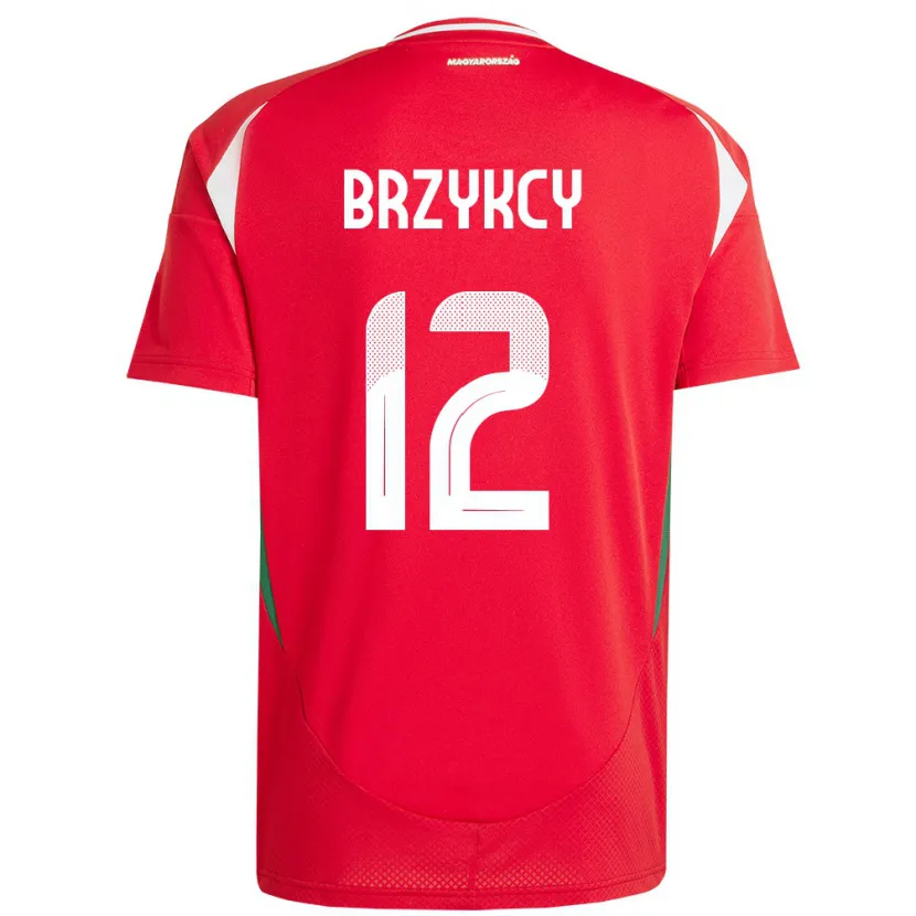 Danxen Damen Ungarn Lauren Brzykcy #12 Rot Heimtrikot Trikot 24-26 T-Shirt Schweiz