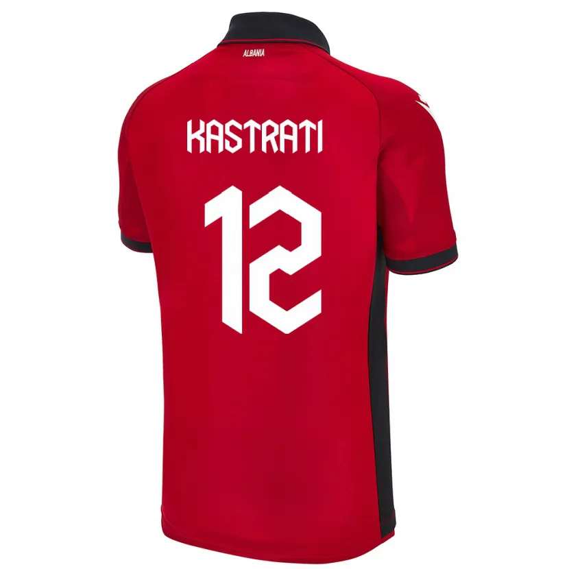 Danxen Damen Albanien Elhan Kastrati #12 Rot Heimtrikot Trikot 24-26 T-Shirt Schweiz