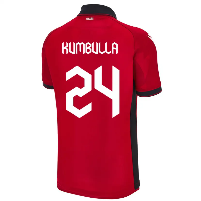 Danxen Damen Albanien Marash Kumbulla #24 Rot Heimtrikot Trikot 24-26 T-Shirt Schweiz