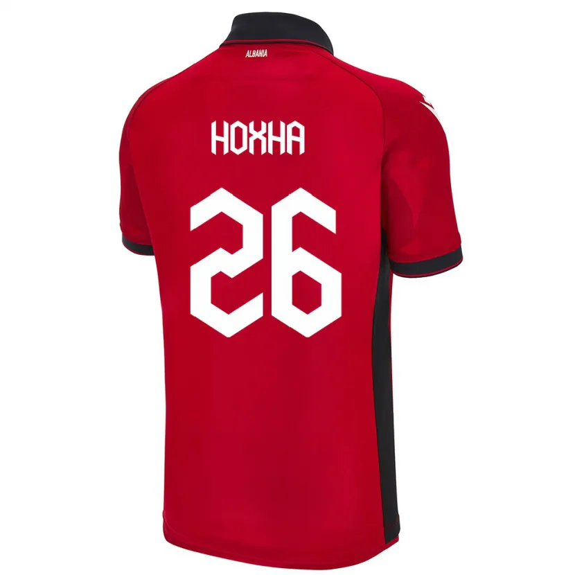 Danxen Damen Albanien Arbër Hoxha #26 Rot Heimtrikot Trikot 24-26 T-Shirt Schweiz