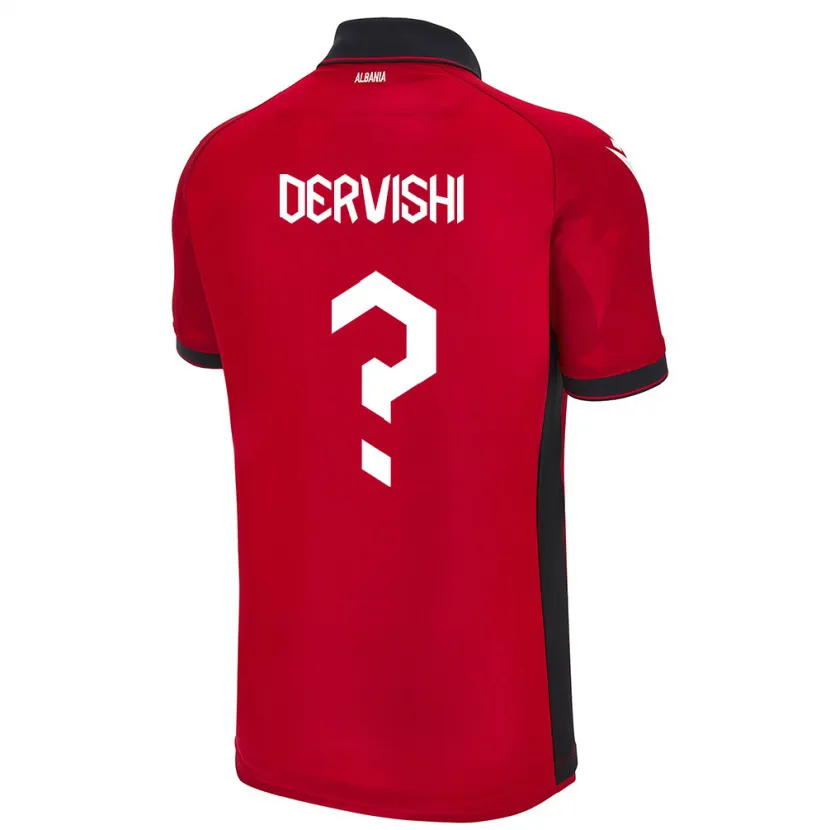 Danxen Damen Albanien Amarildo Dervishi #0 Rot Heimtrikot Trikot 24-26 T-Shirt Schweiz