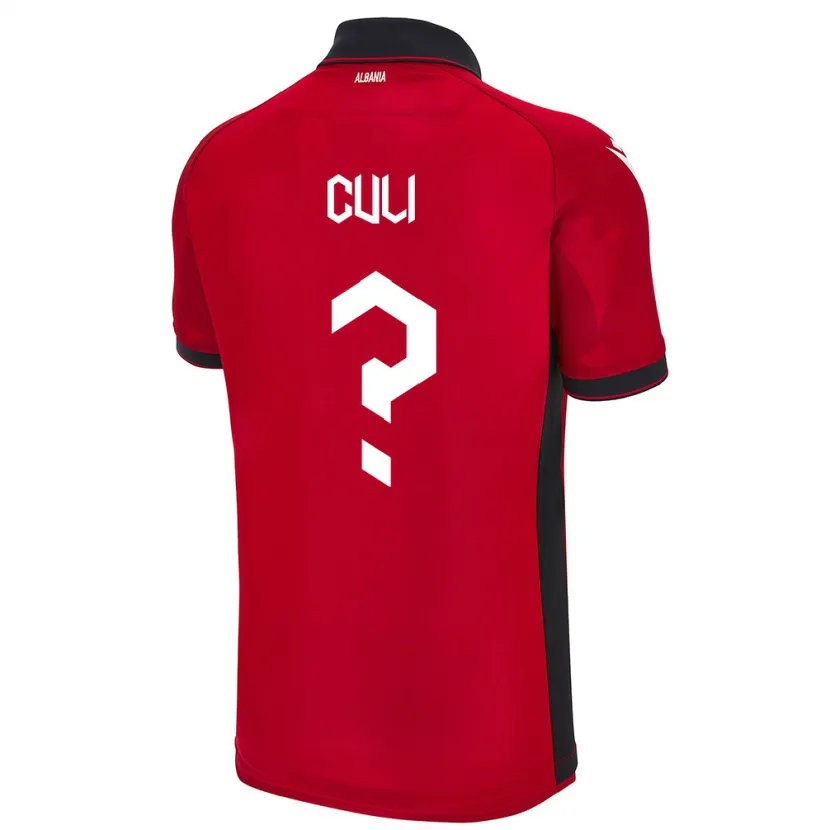 Danxen Damen Albanien Daniel Culi #0 Rot Heimtrikot Trikot 24-26 T-Shirt Schweiz