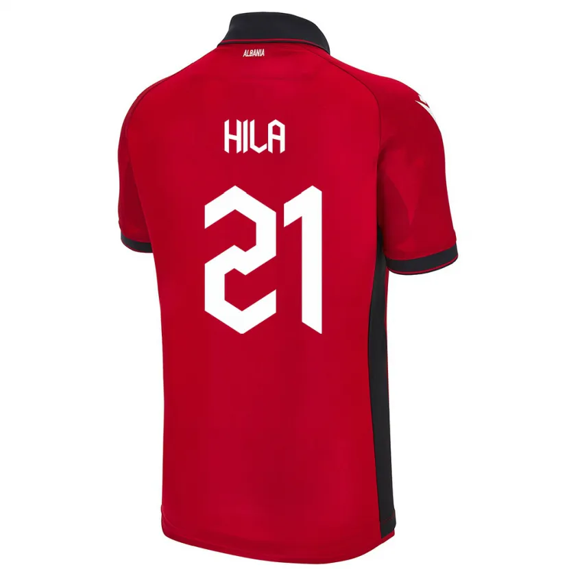 Danxen Damen Albanien Alma Hila #21 Rot Heimtrikot Trikot 24-26 T-Shirt Schweiz