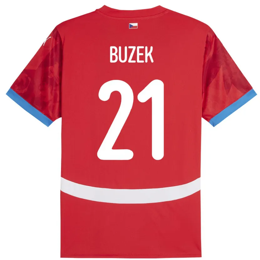 Danxen Damen Tschechien Alexandr Buzek #21 Rot Heimtrikot Trikot 24-26 T-Shirt Schweiz