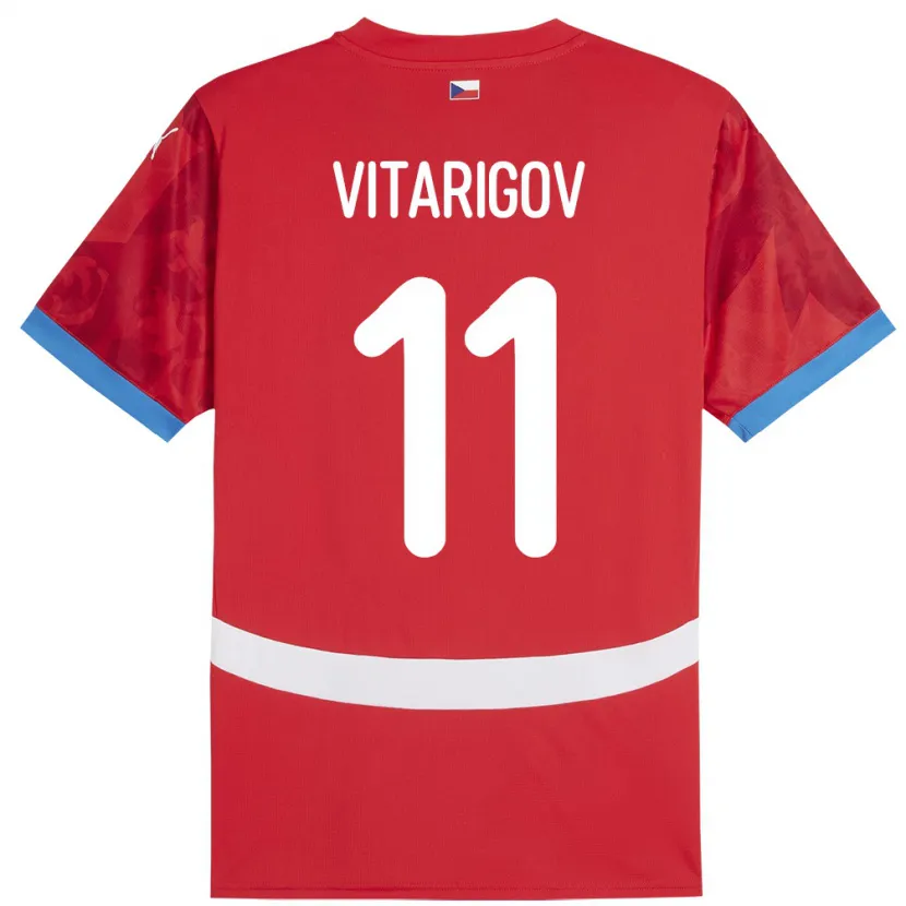 Danxen Damen Tschechien Arsen Vitarigov #11 Rot Heimtrikot Trikot 24-26 T-Shirt Schweiz