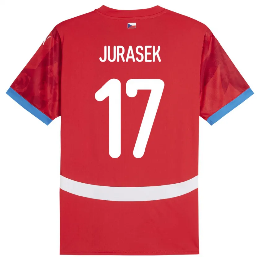 Danxen Damen Tschechien Patrik Jurasek #17 Rot Heimtrikot Trikot 24-26 T-Shirt Schweiz