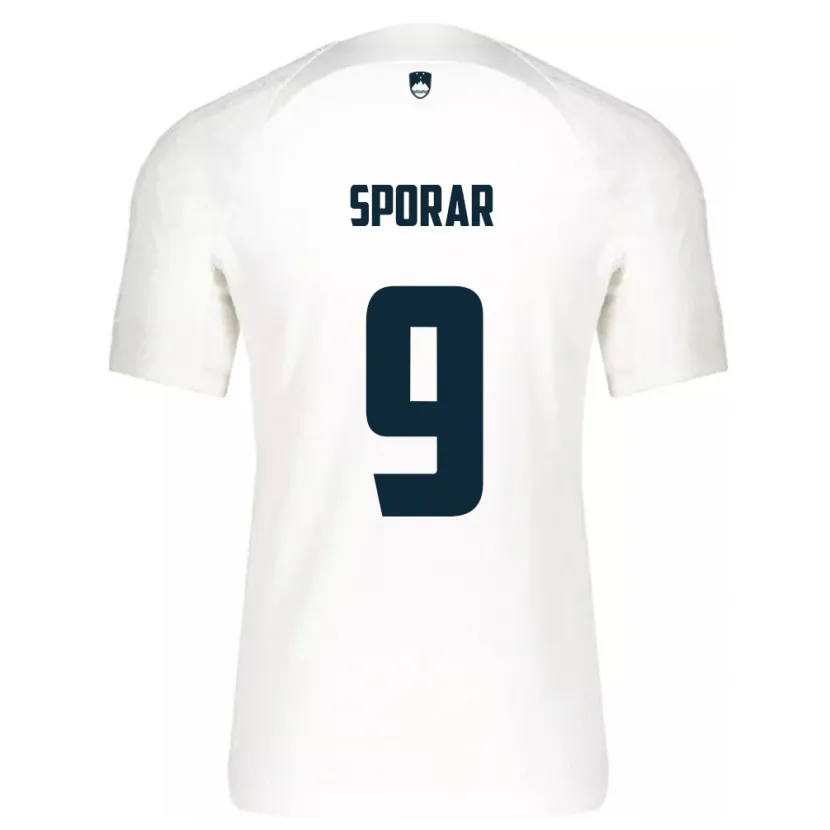 Danxen Damen Slowenien Andraz Sporar #9 Weiß Heimtrikot Trikot 24-26 T-Shirt Schweiz