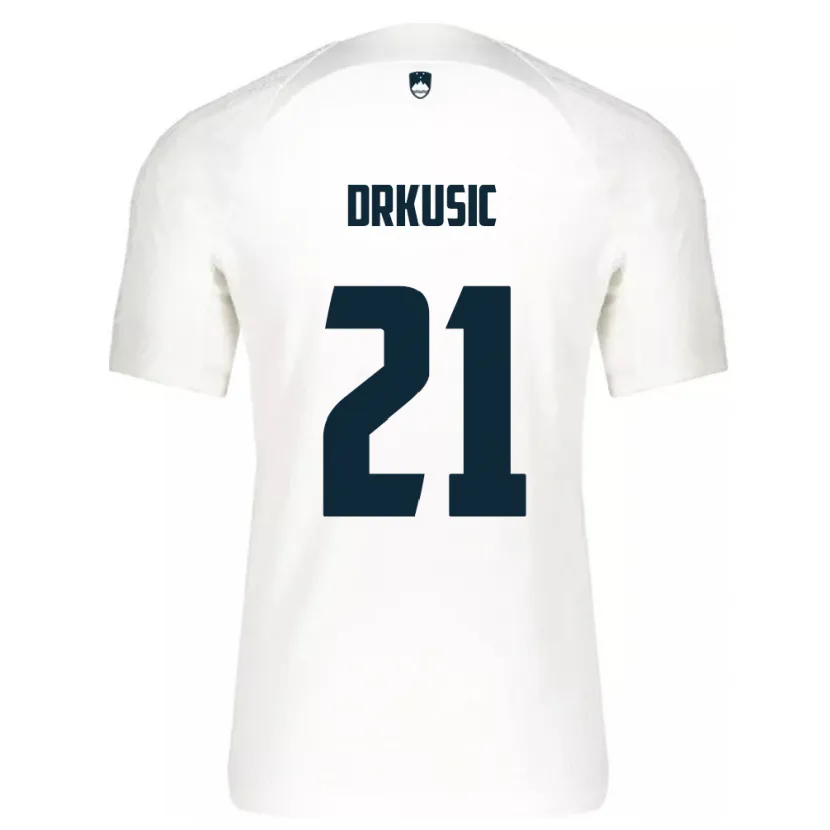 Danxen Damen Slowenien Vanja Drkusic #21 Weiß Heimtrikot Trikot 24-26 T-Shirt Schweiz