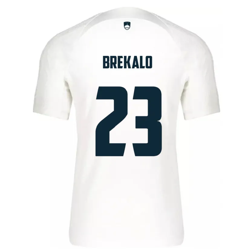 Danxen Damen Slowenien David Brekalo #23 Weiß Heimtrikot Trikot 24-26 T-Shirt Schweiz