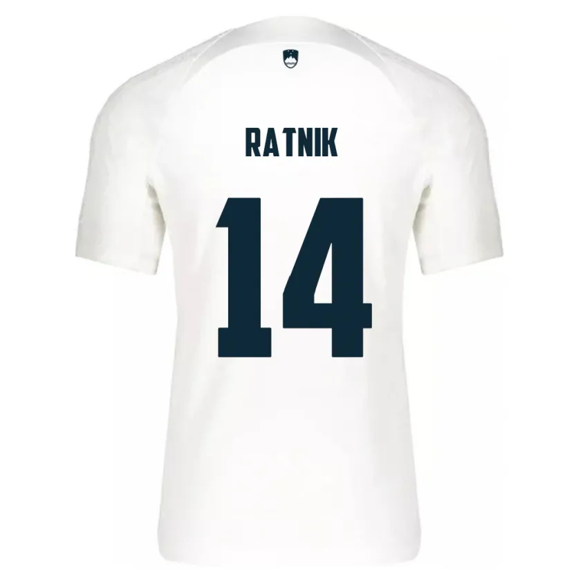 Danxen Damen Slowenien Marcel Ratnik #14 Weiß Heimtrikot Trikot 24-26 T-Shirt Schweiz
