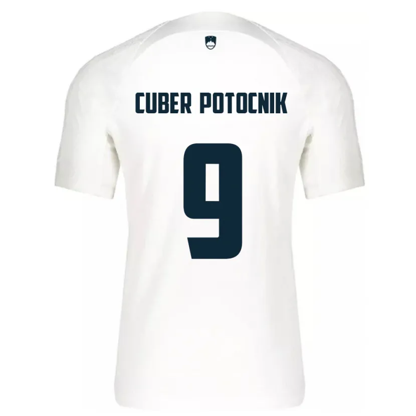 Danxen Damen Slowenien Jaka Cuber Potocnik #9 Weiß Heimtrikot Trikot 24-26 T-Shirt Schweiz
