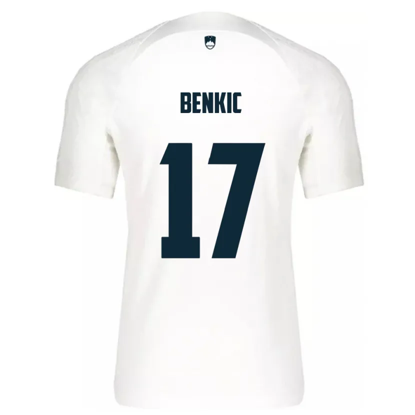 Danxen Damen Slowenien Kevin Benkic #17 Weiß Heimtrikot Trikot 24-26 T-Shirt Schweiz