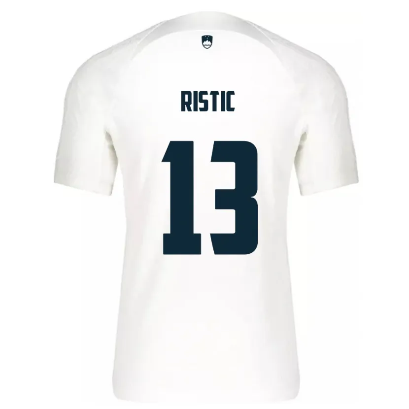Danxen Damen Slowenien Aleks Ristic #13 Weiß Heimtrikot Trikot 24-26 T-Shirt Schweiz