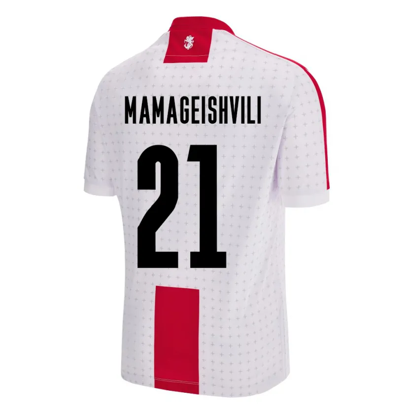 Danxen Damen Georgien Otar Mamageishvili #21 Weiß Heimtrikot Trikot 24-26 T-Shirt Schweiz