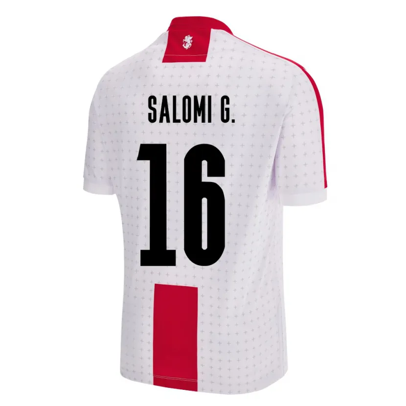 Danxen Damen Georgien Salomi Gasviani #16 Weiß Heimtrikot Trikot 24-26 T-Shirt Schweiz