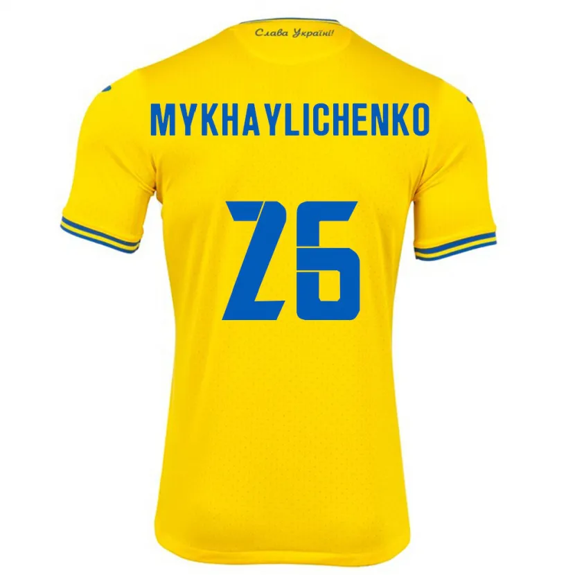 Danxen Damen Ukraine Bogdan Mykhaylichenko #26 Gelb Heimtrikot Trikot 24-26 T-Shirt Schweiz