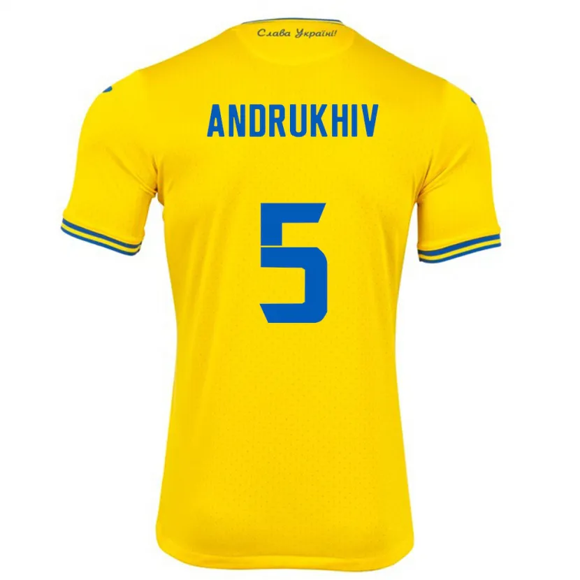 Danxen Damen Ukraine Veronika Andrukhiv #5 Gelb Heimtrikot Trikot 24-26 T-Shirt Schweiz