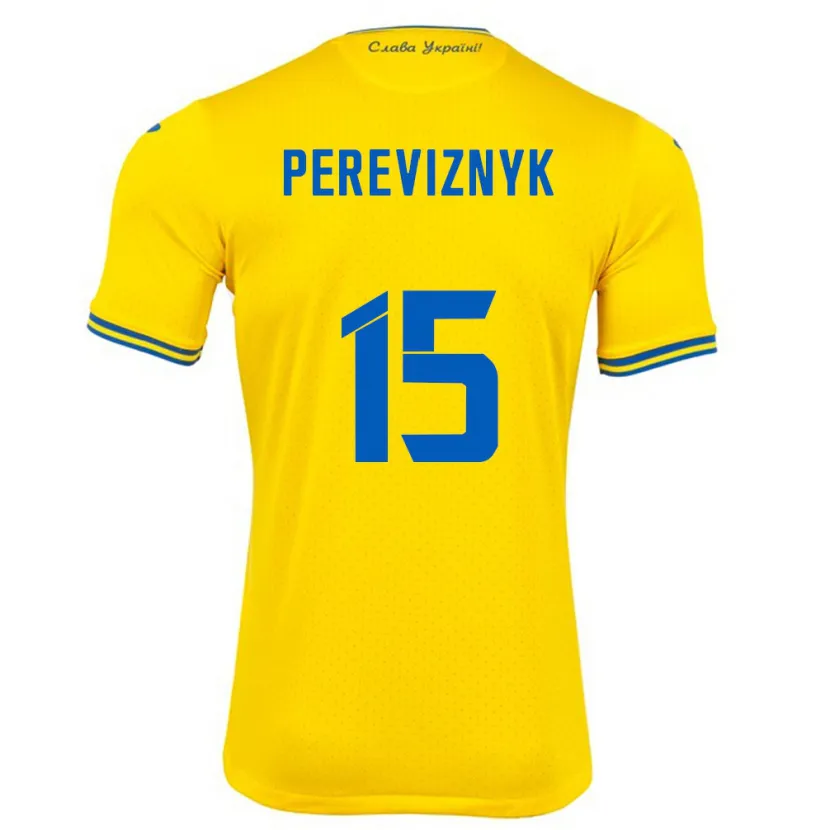 Danxen Damen Ukraine Khrystyna Pereviznyk #15 Gelb Heimtrikot Trikot 24-26 T-Shirt Schweiz