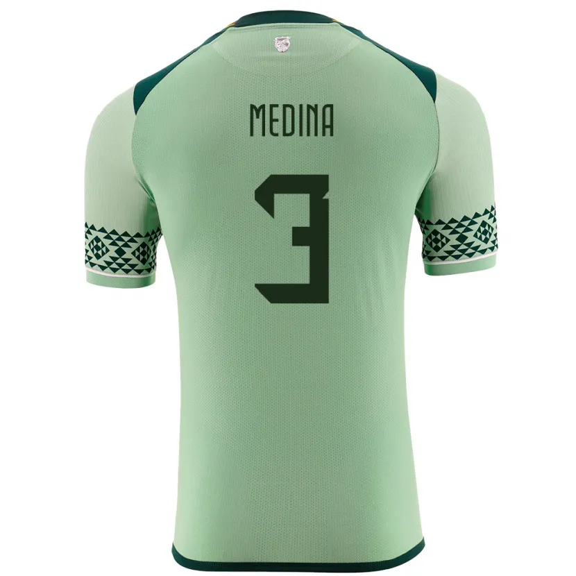 Danxen Damen Bolivien Diego Medina #3 Hellgrün Heimtrikot Trikot 24-26 T-Shirt Schweiz