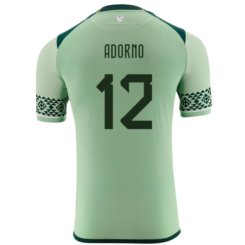 Danxen Damen Bolivien Carlos Adorno #12 Hellgrün Heimtrikot Trikot 24-26 T-Shirt Schweiz