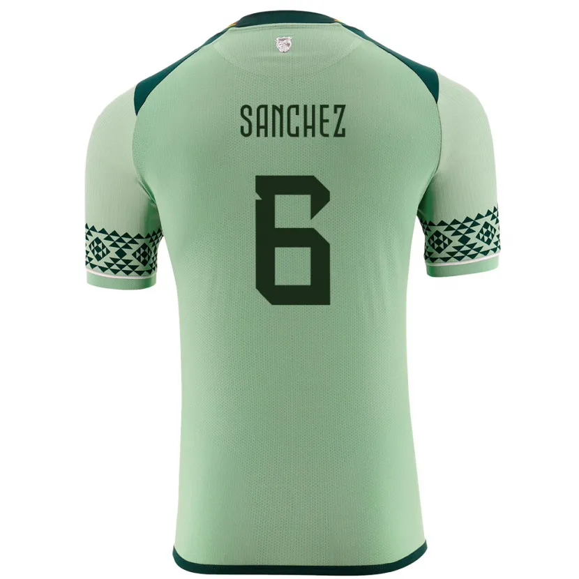 Danxen Damen Bolivien Lucas Sanchez #6 Hellgrün Heimtrikot Trikot 24-26 T-Shirt Schweiz