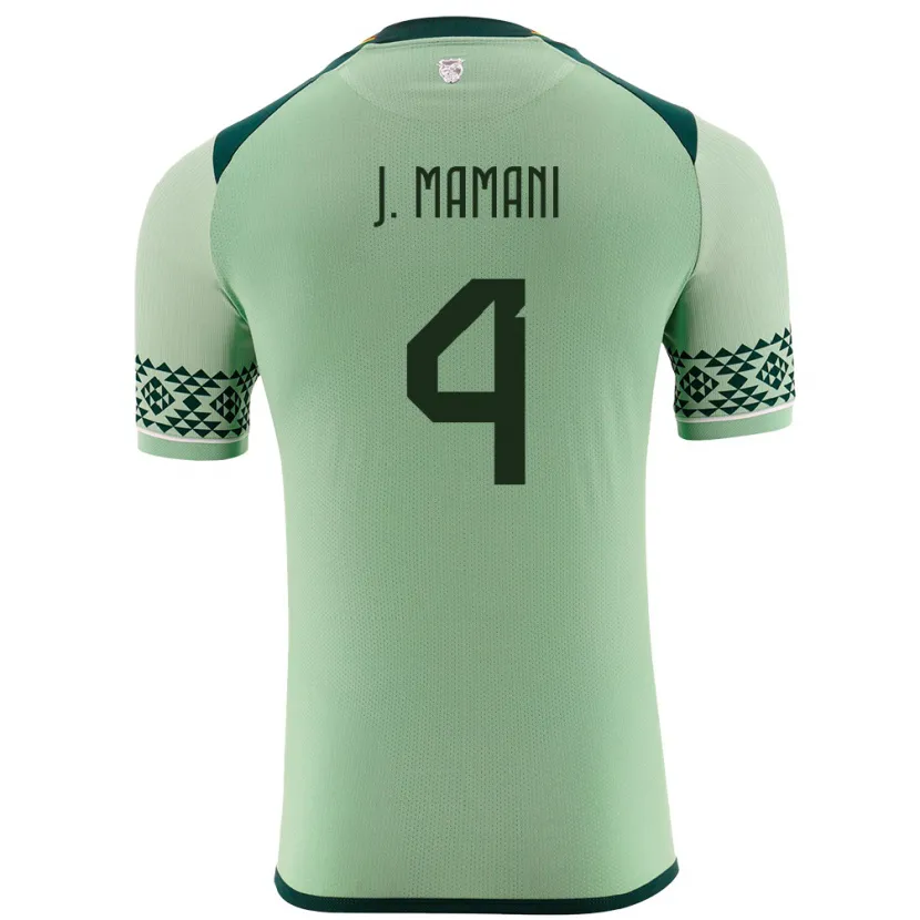 Danxen Damen Bolivien Jhylian Mary Mamani #4 Hellgrün Heimtrikot Trikot 24-26 T-Shirt Schweiz