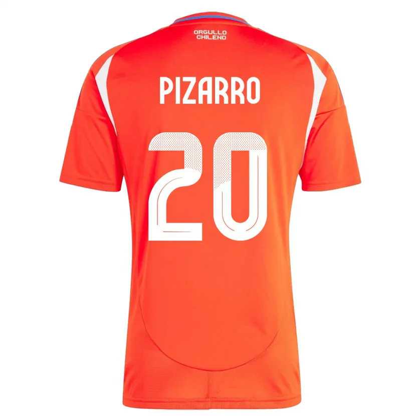 Danxen Damen Chile Damián Pizarro #20 Rot Heimtrikot Trikot 24-26 T-Shirt Schweiz